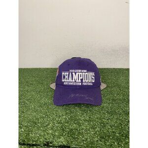 Northwestern Wildcats hat cap strap back purple football Gator Bowl under armour